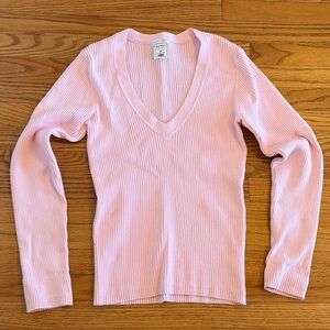 Old Navy Light Pink V-Neck Sweater